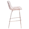 Wire Bar Chair - Backless, Rose Gold - ZM-100362