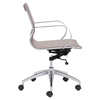 Glider Low Back Office Chair - Taupe - ZM-100376