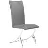 Delfin Dining Chair - Chrome Steel, Gray - ZM-102106