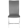 Delfin Dining Chair - Chrome Steel, Gray - ZM-102106