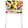 Pizzaro Dining Chair - Clear Legs, Print Fabric - ZM-102113