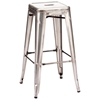 Marius 29" Backless Bar Chair - Steel, Gunmetal - ZM-106110