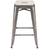 Marius 26" Backless Counter Chair - Steel, Gunmetal - ZM-106114
