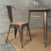 Elio Dining Chair - Steel, Faux Rust, Wood Seat - ZM-108144