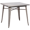 Olympia Square Dining Table - Steel, Gunmetal - ZM-109125