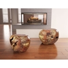 Fossil Stool - Natural and Antique Gold - ZM-155060