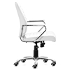 Enterprise Low Back Ribbed Office Chair - Chrome Steel, White - ZM-205165