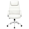Lider Comfort Office Chair - Chrome Steel, White - ZM-205316