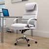 Lider Comfort Office Chair - Chrome Steel, White - ZM-205316