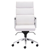 Engineer High Back Office Chair - Casters, White - ZM-205893