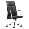 Dean High Back Office Chair - Casters, Black - ZM-206130