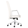 Dean High Back Office Chair - Casters, White - ZM-206131