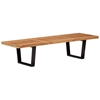 Heywood Nelson-Inspired Triple Bench - Natural Seat, Black Base - ZM-500112