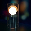 Eruption Cylindrical Table Lamp - Clear, Frosted Glass Shade - ZM-50080