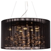 Symmetry Ceiling Lamp - Lace Fabric Shade, Black - ZM-50085
