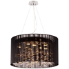 Symmetry Ceiling Lamp - Lace Fabric Shade, Black - ZM-50085