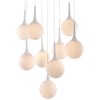 Epsilon Ceiling Lamp - Frosted Glass Orbs, White Metal - ZM-50088