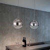 Kinetic Spherical Ceiling Lamp - Clear Glass, Chrome - ZM-50104