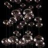 Inertia Ceiling Lamp - Clear Glass Orbs, Stainless Steel - ZM-50115