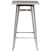 Olympia Square Bar Table - Steel, Gunmetal - ZM-601189