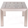 Cosmopolitan Patio Coffee Table - Brushed Aluminum, Teak - ZM-701860