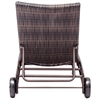 Lido Outdoor Chaise Lounge - Wicker, Wheels, Brown - ZM-703079