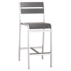 Megapolis Brushed Aluminum Bar Armless Chair - ZM-703186