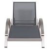 Metropolitan Chaise Lounge - Brushed Aluminum - ZM-703187