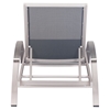 Metropolitan Chaise Lounge - Brushed Aluminum - ZM-703187