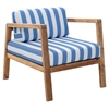Bilander Arm Chair Cushion - Blue and White - ZM-703565