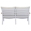 Maya Beach Sofa - Gray Fabric, Natural and White Finish - ZM-703572