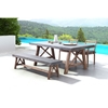 Ford Rectangular Dining Table - Cement and Natural - ZM-703594