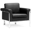 Singular Modern Armchair - Chrome Steel, Black - ZM-900160