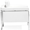 Singular Modern Armchair - Chrome Steel, White - ZM-900161