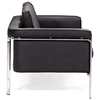 Singular Modern Sofa - Chrome Steel, Black - ZM-900166