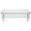 Singular Modern Sofa - Chrome Steel, White - ZM-900167