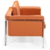 Singular Modern Sofa - Chrome Steel, Terracotta - ZM-900168