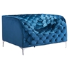 Providence Arm Chair - Tufted, Blue Velvet - ZM-900279