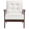 Aventura Arm Chair - Tufted, White - ZM-900639