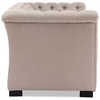 Nob Hill Sofa - Button Tufts, Wood Legs, Beige Linen - ZM-98098