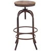 Twin Peaks 28" Backless Bar Stool - Distressed Natural - ZM-98183
