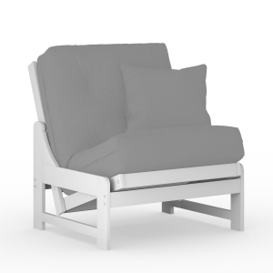 Arden White 28" Chair (Frame Only) - Armless Design, Solid Hardwood Construction 