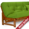 Arden Wood Futon Frame (Full or Queen Size) - Armless Minimalist Style 