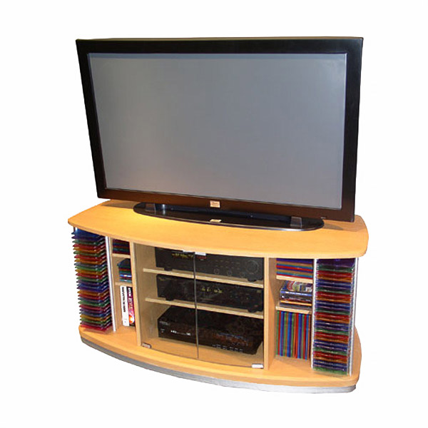Beech TV Stand with DVD Racks | DCG Stores
