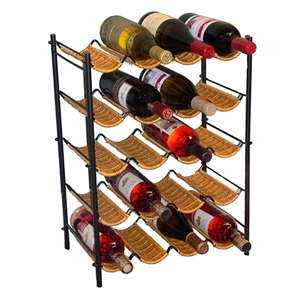 Wicker Wine Rack 