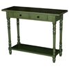 Simple Simplicity Wood Sofa Table - Turned Legs, Cottage Green 