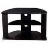 Corner TV Stand - Black, Glass Shelf 