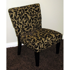 Versize Accent Chair - Brown Flock Upholstery 