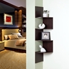 Hanging Corner Display Unit - 4 Shelves, Chocolate Brown Finish - 4DC-99300