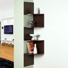 Hanging Corner Display Unit - 4 Shelves, Chocolate Brown Finish - 4DC-99300